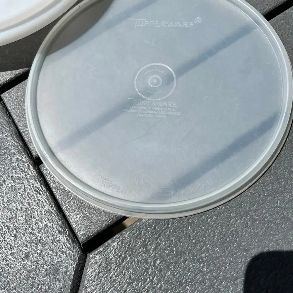 Tupperware divided serving tray, with screw in handle & Tupperware seal lid